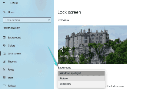 تخصيص خلفيات شاشة القفل