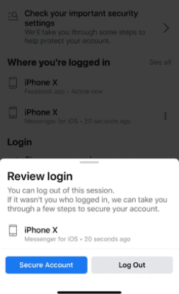 كيفية تسجيل الخروج من Facebook messenger