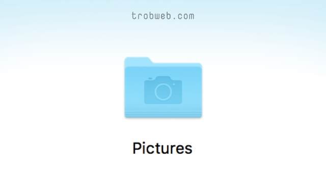 أين يوجد مجلد الصور على جهاز Mac