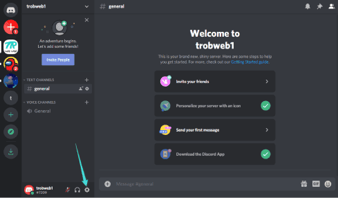 إعدادات حساب Discord