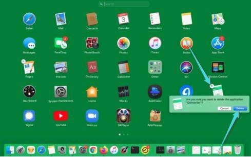 إلغاء تثبيت البرامج من الماك