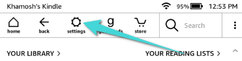 إعدادات Kindle