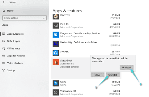 حذف البرامج من جذورها على ويندوز 10