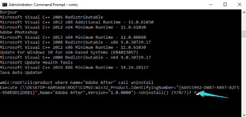 تأكيد حذف برنامج عبر cmd على ويندوز 10