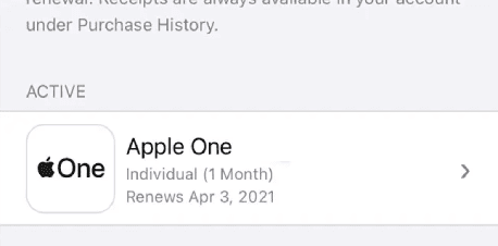 إلغاء الاشتراك في Apple One على الايفون