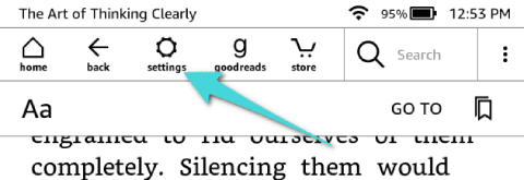 إعدادات كيندل