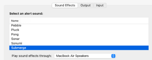 تغيير صوت التنبيه على الماك