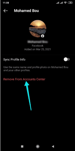 إلغاء ربط حساب instagram مع Facebook