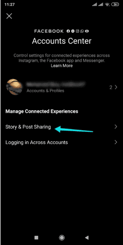 إيقاف نشر ستوري ومنشورات انستقرام تقائياً على فيسبوك