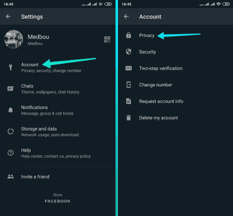 تعطيل إشارة تمت القراءة في واتس اب
