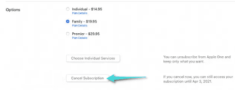 كيفية إلغاء الاشتراك في Apple One على الماك