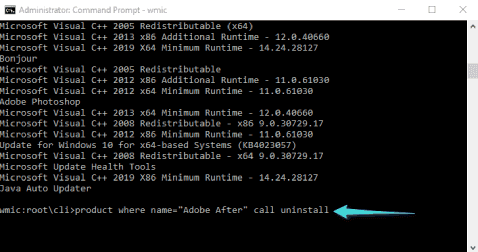 أمر حذف برنامج على cmd