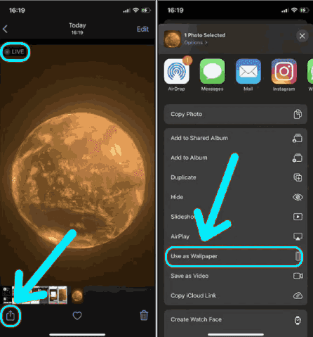 Faire de la vidéo comme fond d'écran sur l'écran de verrouillage de l'iPhone