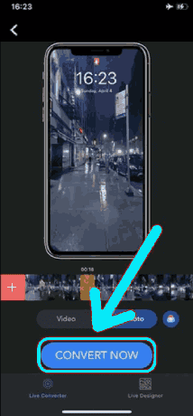 Convertissez une vidéo en une image en direct via l'application VideoToLive