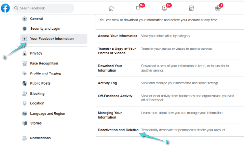 كيفية حذف حساب فيسبوك نهائياً عبر الويب