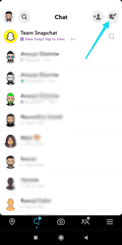 إنشاء جروب على سناب شات
