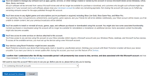 إغلاق حساب مايكروسوفت
