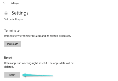 إعادة تعيين إعدادات ويندوز 10