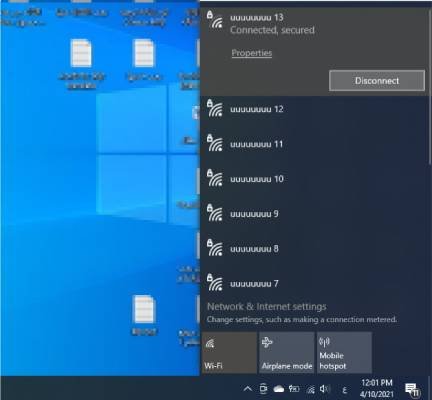 التأكد من قوة إشارة الواي فاي على Windows 10