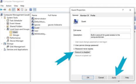 حل مشكلة عدم ظهور حساب الضيف في شاشة تسجيل الدخول على ويندوز 10