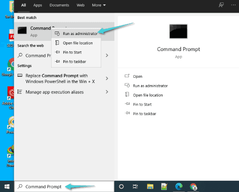 إعادة تعيين الإعدادات من خلال cmd