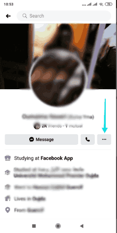 حظر شخص على فيسبوك عبر تطبيق الهاتف