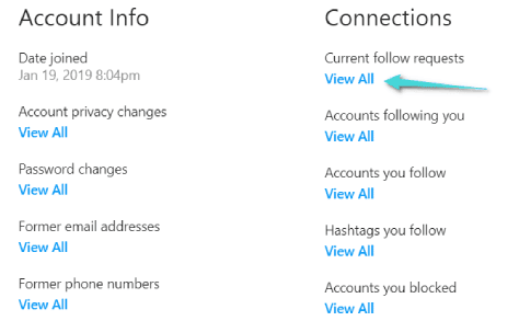 عرض طلبات المتابعة المعلقة في انستقرام