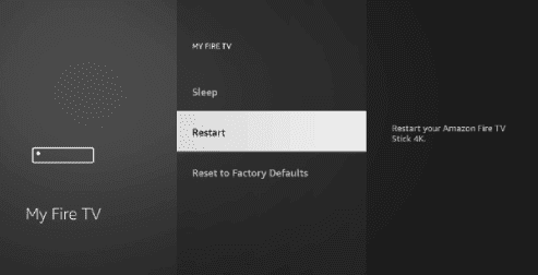 إعادة تشغيل Fire TV Stick