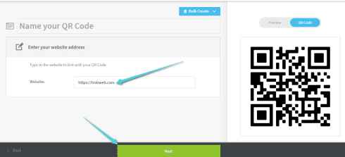 وضع رابط URL لتحويله إلى كود qr