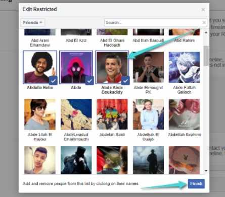 طريقة تقييد شخص ما على فيسبوك