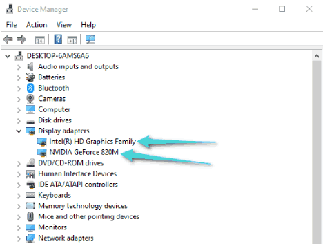 إسم كارت الشاشة على الويندوز
