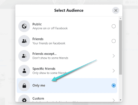 إخفاء الأصدقاء في فيسبوك
