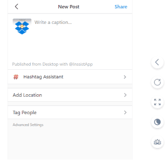 النشر على انستقرام من الكمبيوتر
