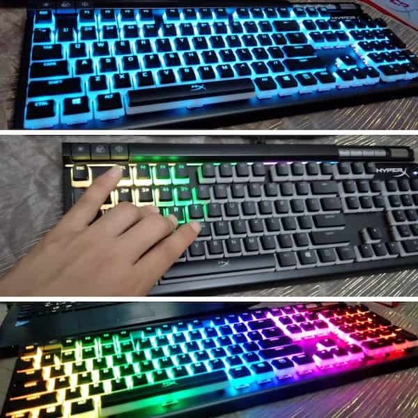 أنماط ضوء لوحة المفاتيح Hyperx alloy elite 2
