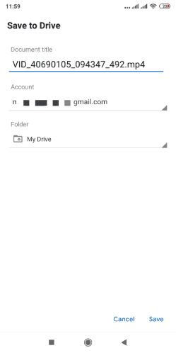 رفع فيديو على Google Drive