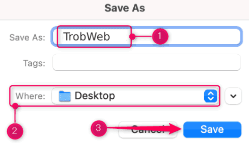 حفظ كملف pdf على الماك