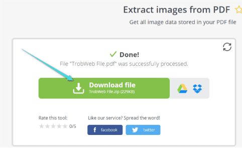 استخراج الصور من ملف PDF أون لاين