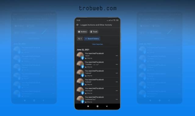 كيفية مسح سجل البحث في فيسبوك