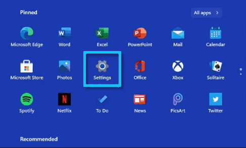 إعدادات Windows 11