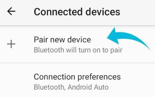 اقتران جهاز جديد على الاندرويد