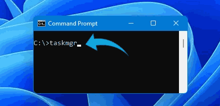 استخدام موجه الأوامر لفتح Task Manager