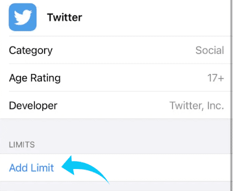 إضافة قيود استخدام التطبيقات