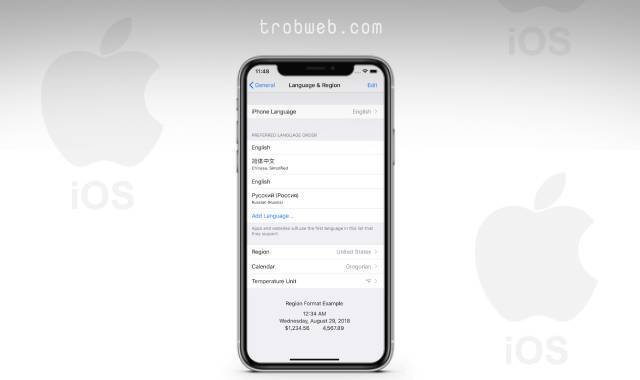 تغيير لغة التطبيقات على الايفون أو الايباد