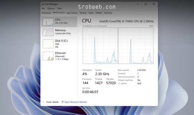 فتح Task Manager في ويندوز 11