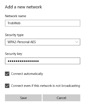 إدخال بيانات شبكة الواي فاي المخفية في إعدادات ويندوز 10