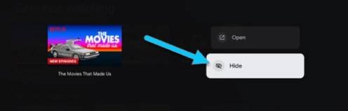 إخفاء الأفلام والبرامج من قسم Continue Watching على Google TV