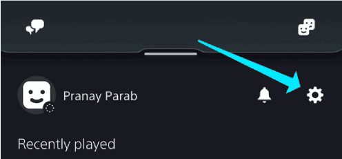 الدخول إلى إعدادات حسابك على تطبيق Playstation