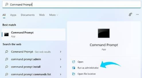 كيفية فتح موجه الأوامر كمسؤول