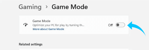 تعطيل وضع اللعب في Windows 11