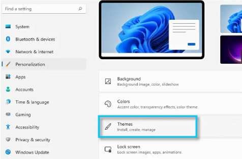 تغيير السمة على ويندوز 11
